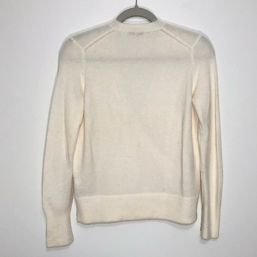 Madewell Sweater Sz XS Wrap-Front in Coziest Yarn Cream White - Picture 4 of 9